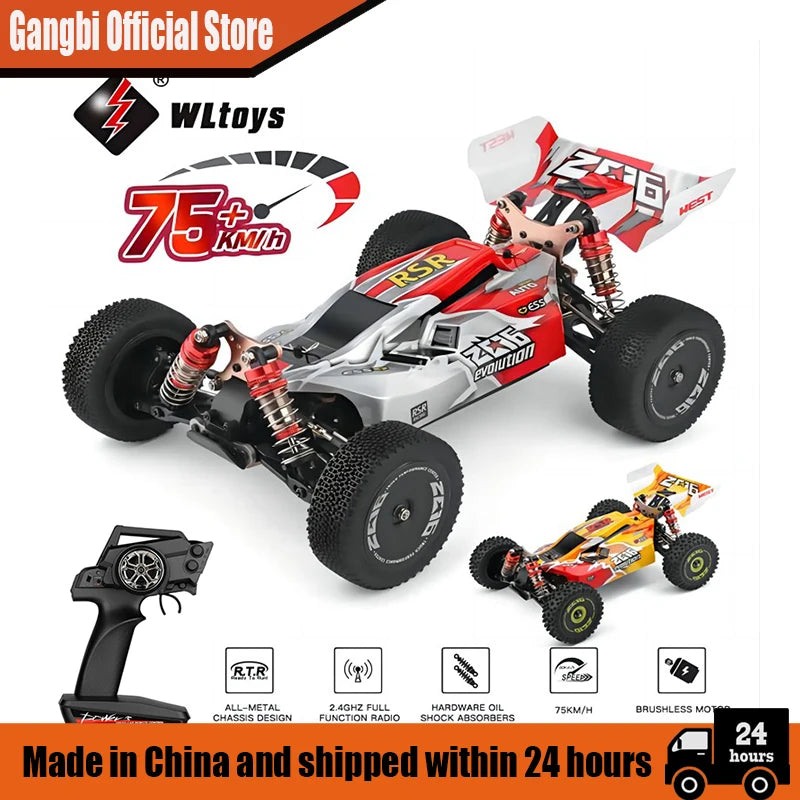 WLtoys 144001 1:14 RC Racing Car 60Km/H 2.4G Remote Control High Speed Off-Road Drift Shock Absorption Adult Boys Toys Kids Gift