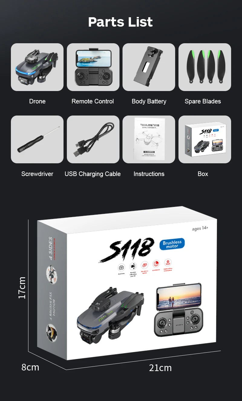 S118 MAX Drone Camera rc  FPV drone mini cheap radio dji most sold drones 2024 with camera 4k planes helicopterlong range drones