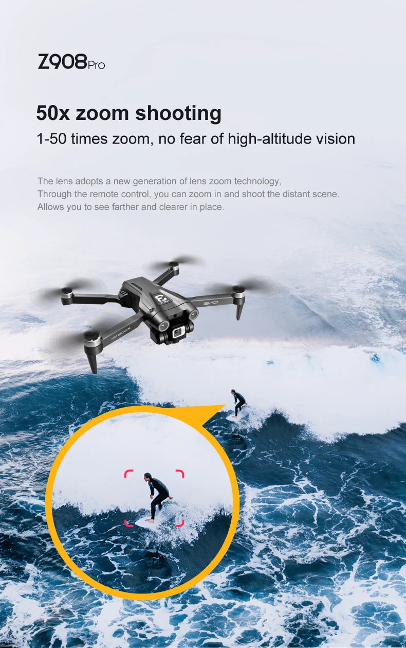 Z908Drone 4k professional rc free shipping dji mini Gps fpv camera Most sold jjrc camera drone 2024 long distancecopter drone